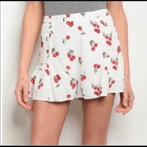LAST ONE Red & White Cherry Shorts